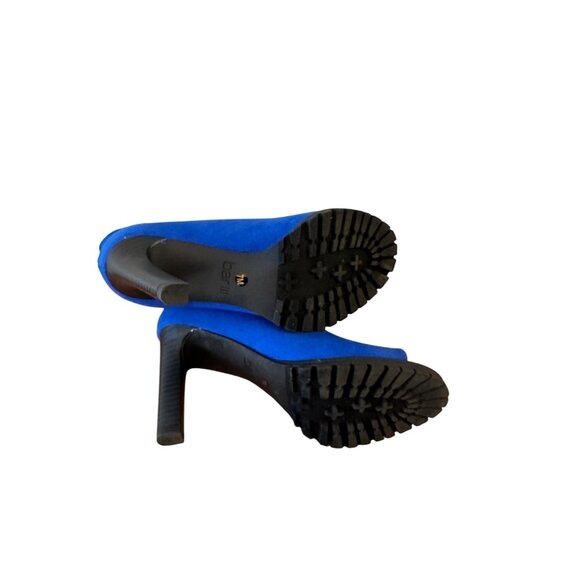 Bar III 7M Dillanf Suede Fabric Upper Ankle Zip Up Boot Blue - Picture 11 of 14